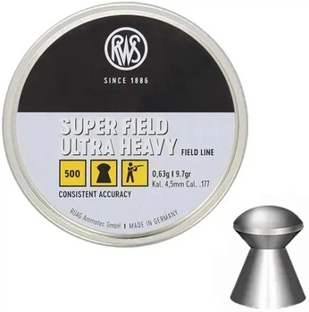 Пульки RWS SuperFieldUltraHeavy 0,63 гр.500 шт кал.4,5 мм