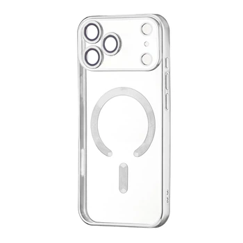 Чехол Ductil Metallic Edge with MagSafe (Protected Camera & Lens) iPhone 17 Pro Max Silver