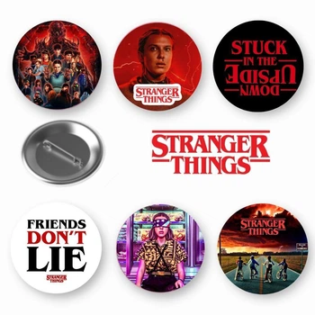 Набор закатный значков Stranger things Очень странные дела Элевен 6 шт (ЗН10026)