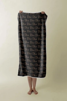 Рушник з принтом Діор напис лого, "Dior" - 70*140 см