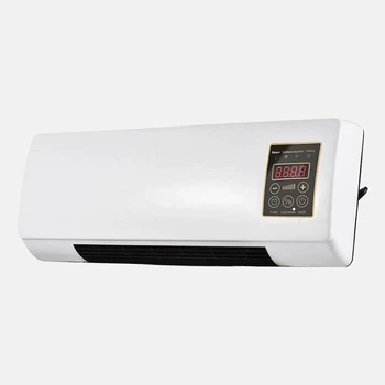 Настенный тепловентилятор 2000W с режимом обогрева, охлаждения и пультом White
