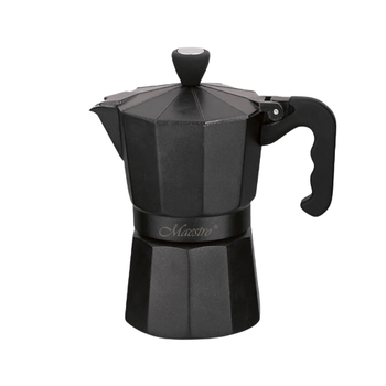 Кавоварка гейзерна 150мл (3 порції) алюмінієва MR-1666-3-BLACK Espresso Moka Maestro