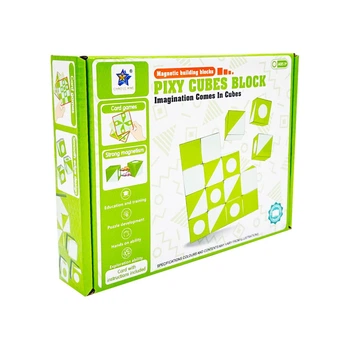 Дитяча гра-головоломка "Магнітні кубики" FD136 16 елементів, 8 карток Bambi Арт:RT61492