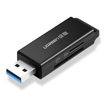 Картридер Ugreen USB 3.0 на TF+SD Dual Card Reader (черный)