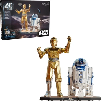Пазл Spin Master 4D Build Star Wars C-3PO & R2-D2 Model Kit with Stand Звездные войны