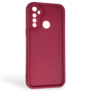 Чехол силиконовый Soft Touch для Realme C3 бордовый (Полная защита камеры)