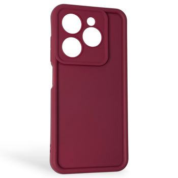 Чехол силиконовый Soft Touch для TECNO Spark Go 2024 (BG6) бордовый (Полная защита камеры)