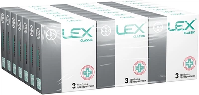 Упаковка презервативів LEX Classic 21 пачка по 3 шт (63 шт) (4820144773662)