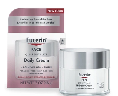 Восстанавливающий дневной крем для лица с коэнзимом Q10 Eucerin Revitalize Daily Cream без ароматизаторов 48 г