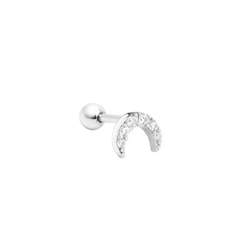 Серьги серебряные для пирсинга ушей 40107д