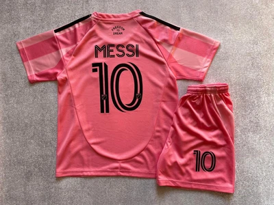 Футбольная форма Месси Messi Интер Маями 24 (130 - 140 см) розовая