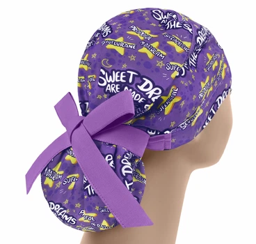 Медицинская шапочка женская PonyTopHat универсальная принт Sweet Dreams
