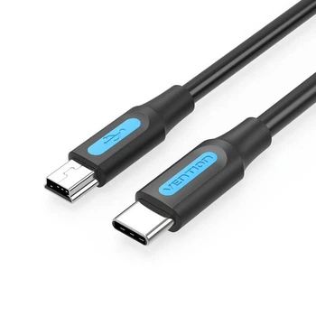 Кабель Vention USB 2.0 C Male to Mini-B Male 2A Cable 1M Black (COWBF)