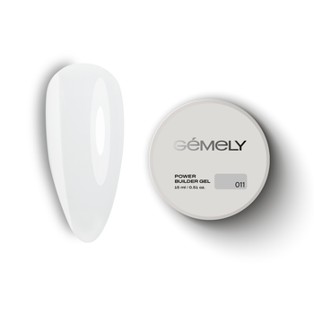 Гель для наращивания GEMELY Power Builder gel 011 | Павер Билдер Гель 011 молочный холодный, 15 мл