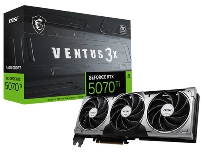 Видеокарта GeForce RTX 5070 Ti, MSI, VENTUS 3X OC, 16Gb GDDR7 (G507T-16V3C)