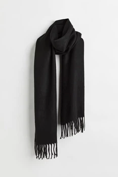 Вязаный шарф H&M 1078657001c55 One size черный (100005372)