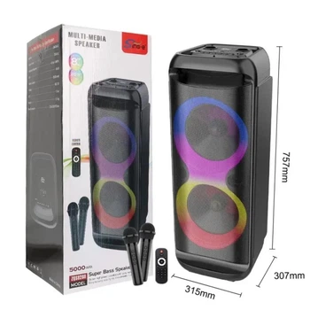 Акустическая система SING-E ZQS-8288 с двумя беспроводными микрофонами