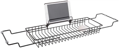 Półka na wannę Present Time Caddy metalowa 18 x 20 x 61 cm Czarna (8714302667985)