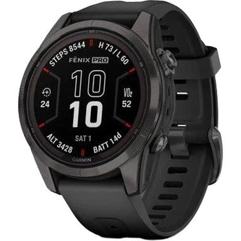 Смарт-годинник Garmin Fenix 7S Pro Sapphire Solar Carbon G. DLC Tit. with Black Band (010-02776-10/11/54) Refurbished