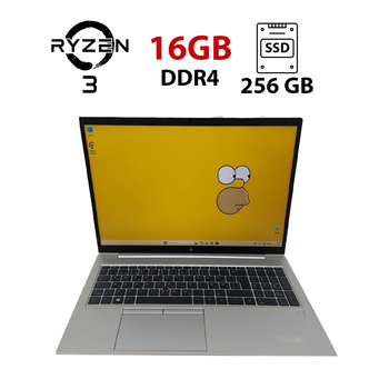 Ультрабук HP EliteBook 855 G7 / 15.6" (1920x1080) IPS / Ryzen 3 Pro 4450U (4 (8) ядра по 2.4 - 3.7 GHz) / 16 GB DDR4 / 256 GB SSD / AMD Radeon Graphics / WebCam б/у