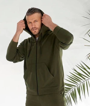 Чоловіче спортивне худі на блискавці Uaclothes 50-52 Хакі (like36660-170861358)