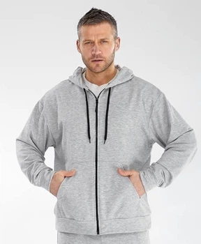 Чоловіче спортивне худі на блискавці Uaclothes 50-52 Сірий (like36657-170831358)