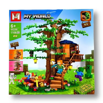 Конструктор Minecraft Домик на дереве 1106 деталей Майнкрафт My World MG286