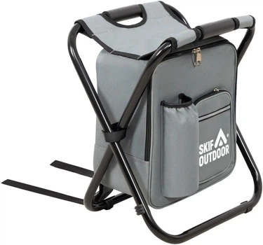 Стул-рюкзак раскладной Skif Outdoor Keeper II с термосумкой, до 120 кг Grey (3890466)