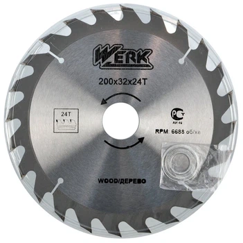 Пиляльний диск Werk 200×32 мм, 24 зуби - 1 шт (дск038))