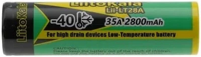 Аккумулятор 18650 LiitoKala Lii-LT28A, Li-Ion, 2800 мА·ч, высокотоковый 20 А. (шур836)