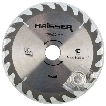 Пильный диск по дереву Haisser 200×32 мм, 24 зуба - 1 шт (дск007))
