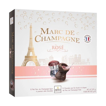 Шоколадні цукерки Abtey Marc de Champagne Rose, 150 г