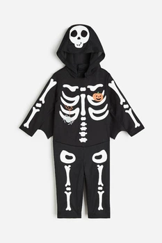 Комбінезон H&M 1176846 62-68см чорний скелет