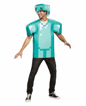 Костюм Майнкрафт Армор/Minecraft Armor Fancy для дорослих, об'ємна футболка та маска, універсальний розмір 165, 175, 185 185 см
