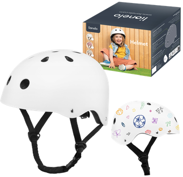 Шолом дитячий захисний Lionelo Helmet S 50-56 см White (LO-HELMET WHITE)