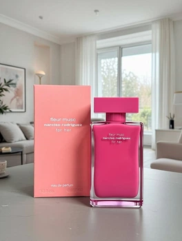 Narciso Rodriguez Fleur Musc духи женские, цветочно-мускусный шлейф с розой, амброй, пачули и пудровыми нотами