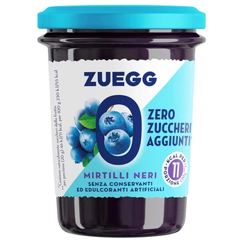 Джем з Чорниці без Цукру та Консервантів Zuegg Mirtilli Neri Zero 220г