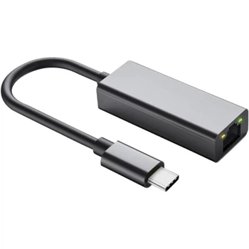 Сетевой адаптер USB Type-C – Ethernet, 10/100/1000 Мбит/сек, Grey Dynamode (teh0024066)