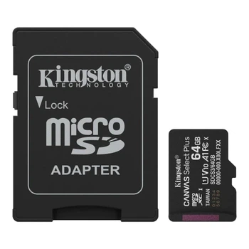 Карта памяти microSDXC, 64Gb, Canvas Select Plus Kingston (2000003386291)