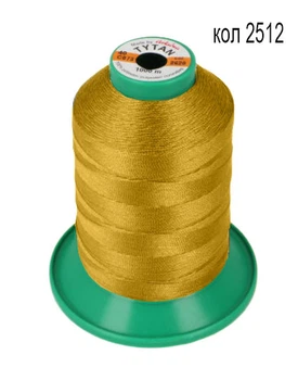 Нитки TYTAN 40/1000м цвет золотистый 2512 (1шт)
