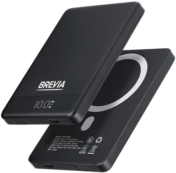 УМБ BREVIA ePower 5000mAh LCD MagSafe SuperSlim PD 20W Black (45520MSB)