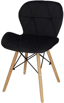 Стілець Torino для кухні та вітальні Springos Чорний оксамит DC0029 (5907719470115)