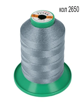 Нитки TYTAN 40/1000м колір сірий 2650 (1шт)