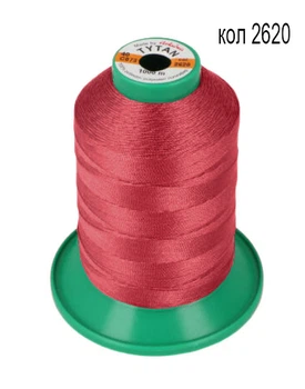 Нитки TYTAN 40/1000м колір вишневий 2620 (1шт)