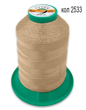 Нитки TYTAN 40/1000м цвет розовый 2533 (1шт)