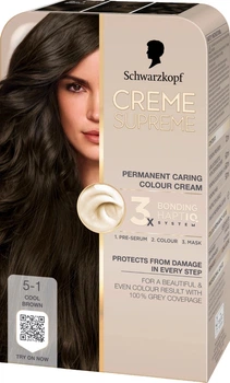 Farba do włosów Schwarzkopf Creme Supreme 5-1 Chłodny Brąz (9000101744781)
