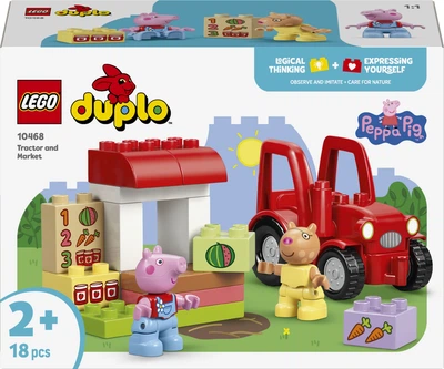 Конструктор LEGO DUPLO Peppa Pig Трактор и рынок 18 деталей (10468)