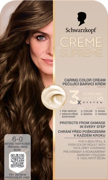 Farba do włosów Schwarzkopf Creme Supreme 6-0 Naturalny Ciemny Blond (9000101745962)