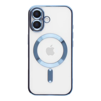 Чохол TPU Metallic Full Camera with Magsafe для iPhone 16 Blue