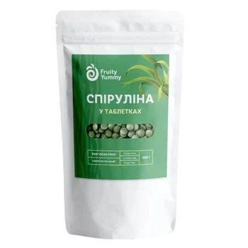 Спіруліна у таблетках 245 мг Fruity Yummy 200 г
